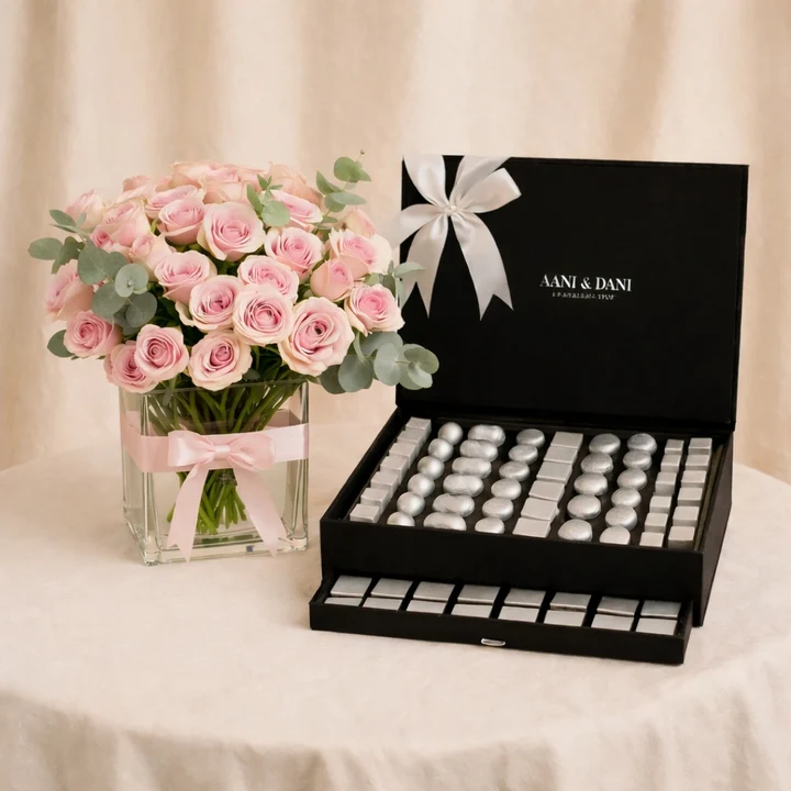 anni danni luxury rose chocolate gift set