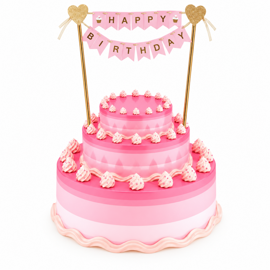 Pink Birthday Cake Topper birthday cake topper