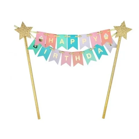 happy birthday cake topper banner