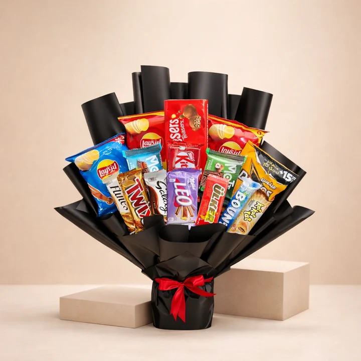 luxury snack bouquet gift arrangement