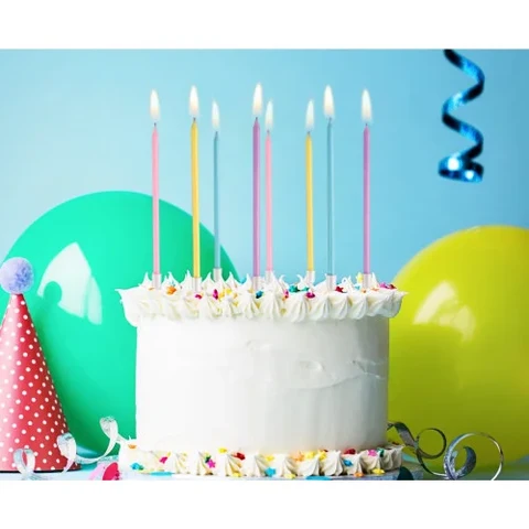 macaron mix birthday candles set