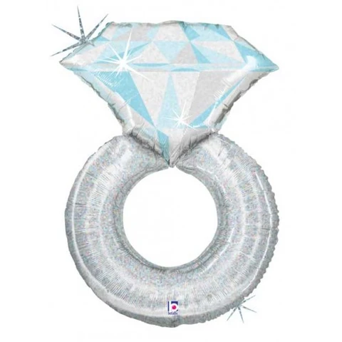 platinum diamond ring foil balloon
