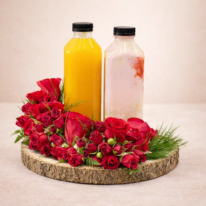 romantic rose fresh juice gift set