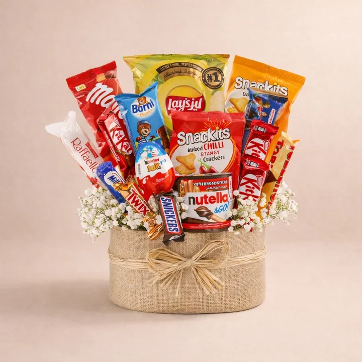 premium deluxe snack chocolate gift basket